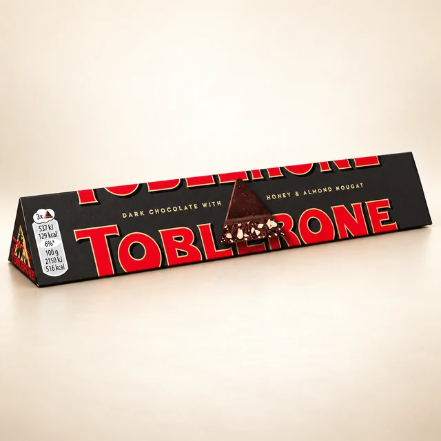 Toblerone Dark Chocolate Bar with Honey & Almond Nougat, 100 g