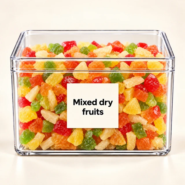 Angroos Mixed Dried Fruits in Clear Acrylic Box, 190 g