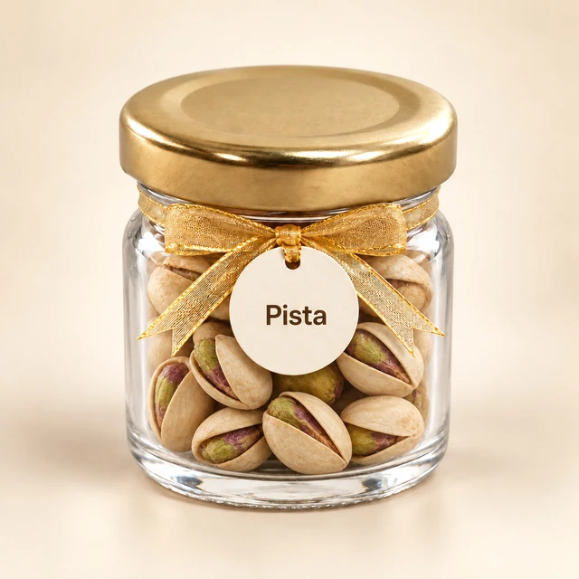 Angroos Salted In-Shell Pistachios in Mini Glass Bottle, 15 g