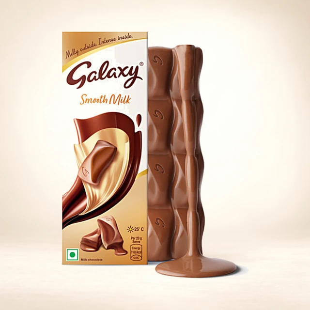 Front packaging of Galaxy Smooth Milk Chocolate Bar, 30 g