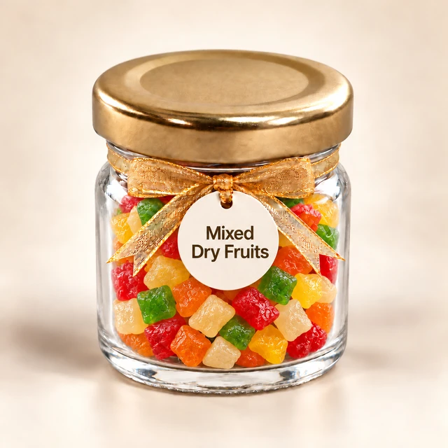 Angroos Mixed Dried Fruits in Mini Glass Bottle, 17 g