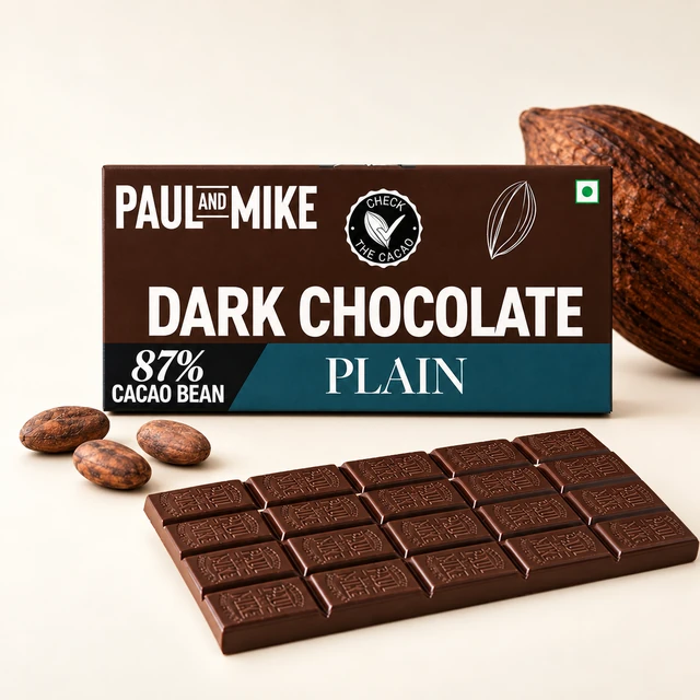 Paul and Mike 87% Plain Dark Chocolate, 68 g