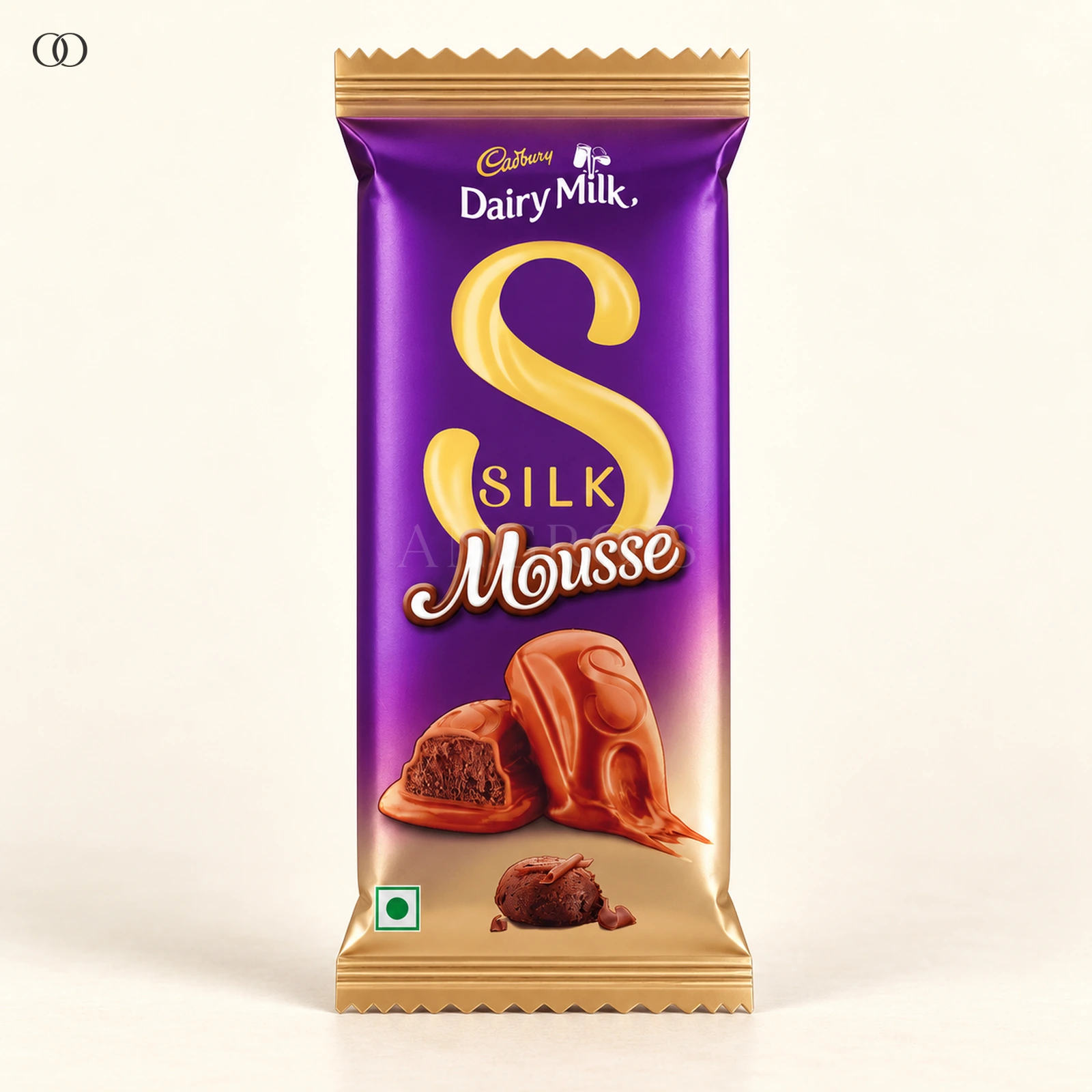 Front packaging of Cadbury Dairy Milk Silk Mousse Chocolate Bar, 48.5 g