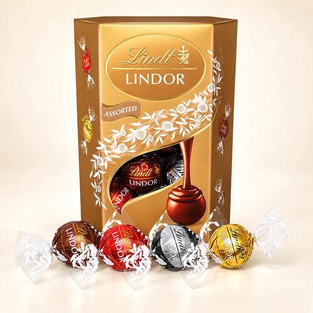 Lindt Lindor Assorted Chocolate Truffles Gift Box, 200 g