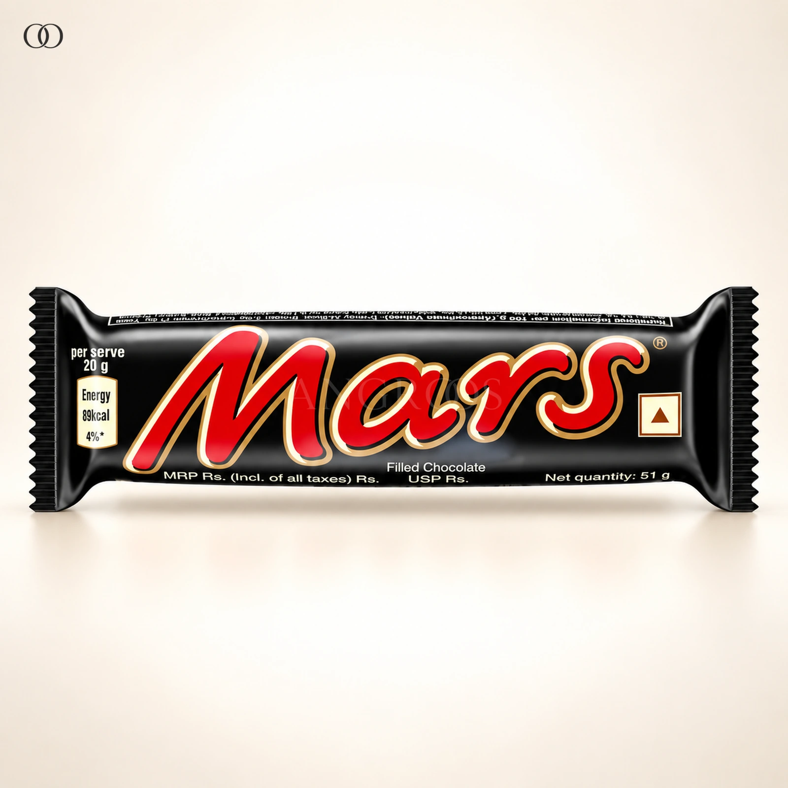 Front packaging of Mars Milk Chocolate Bar with Nougat and Caramel, 51 g