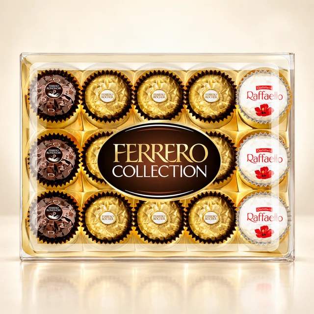 Front packaging of Ferrero Collection Assorted Chocolate Gift Pack — 15 Pieces, 172.2 g