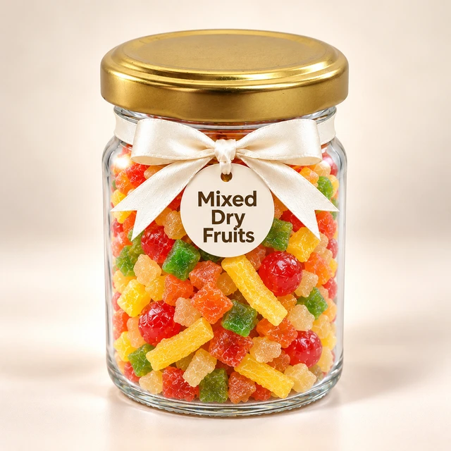 Angroos Mixed Dried Fruits in Small Glass Bottle, 55 g
