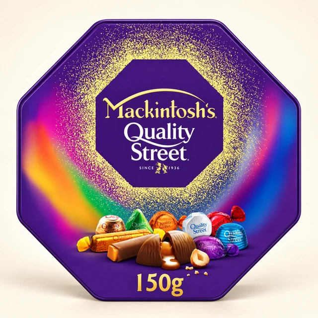 Mackintosh's Quality Street Assorted Chocolates and Toffees Tin, 150 g