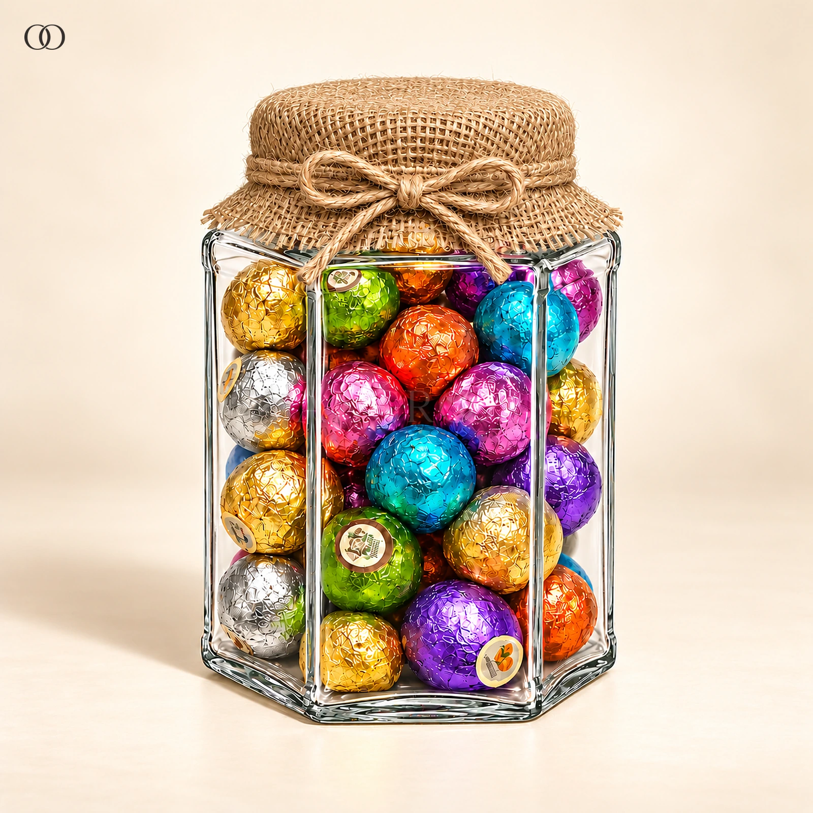 Front packaging of Assorted Ball Chocolate Bottle