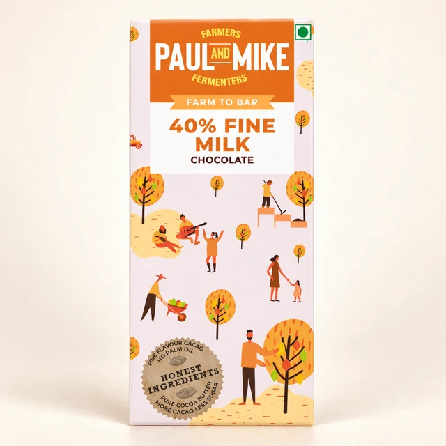 Paul and Mike 40% Fine Milk Chocolate Bar, 68 g
