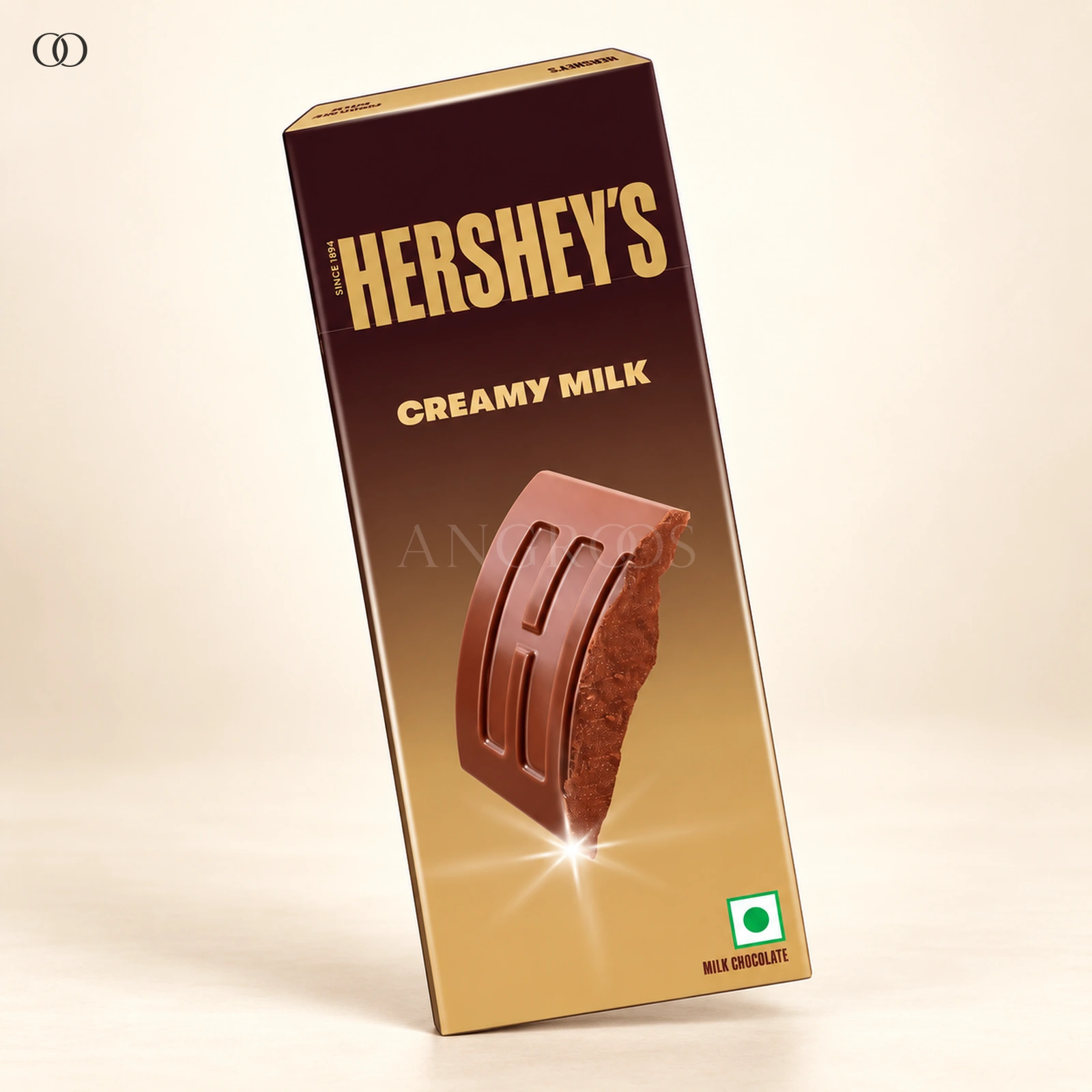 Front packaging of Hershey’s Creamy Milk Chocolate Bar, 38 g