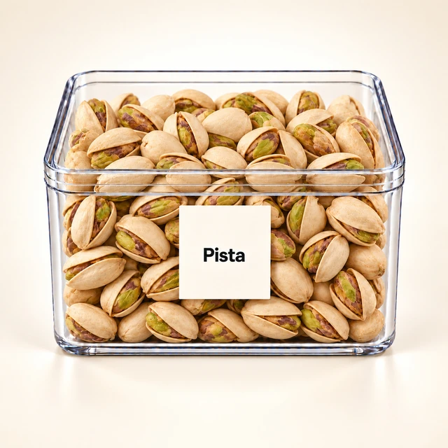 Angroos Salted In-Shell Pistachios in Clear Acrylic Box, 150 g