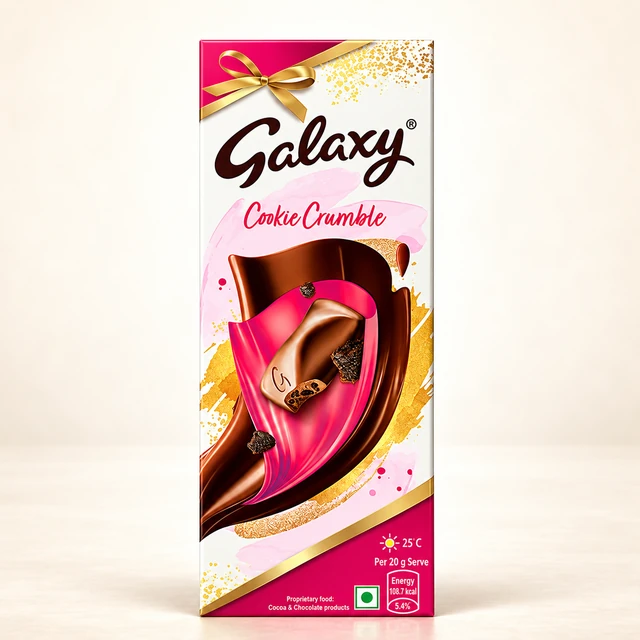 Galaxy Cookie Crumble Milk Chocolate Bar, 96 g