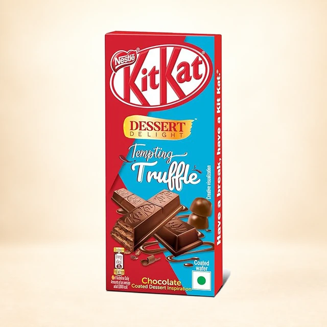Front packaging of Nestlé KitKat Dessert Delight Tempting Truffle, 50 g