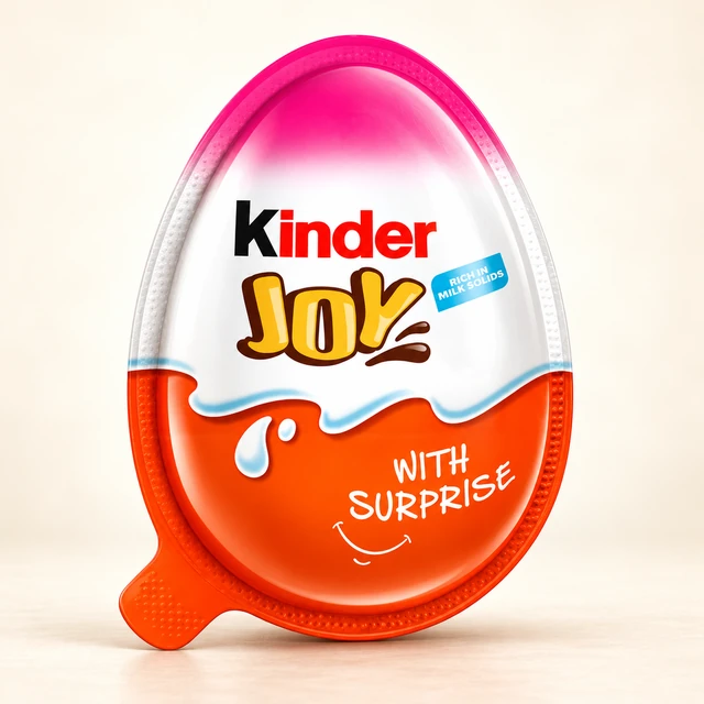 Kinder Joy Pink Edition Chocolate Treat with Surprise Toy, 20 g