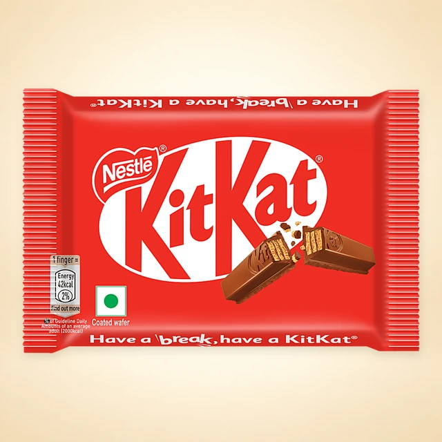 Front packaging of Nestlé KitKat 4 Fingers Choco-Coated Wafer Bar, 38.5 g