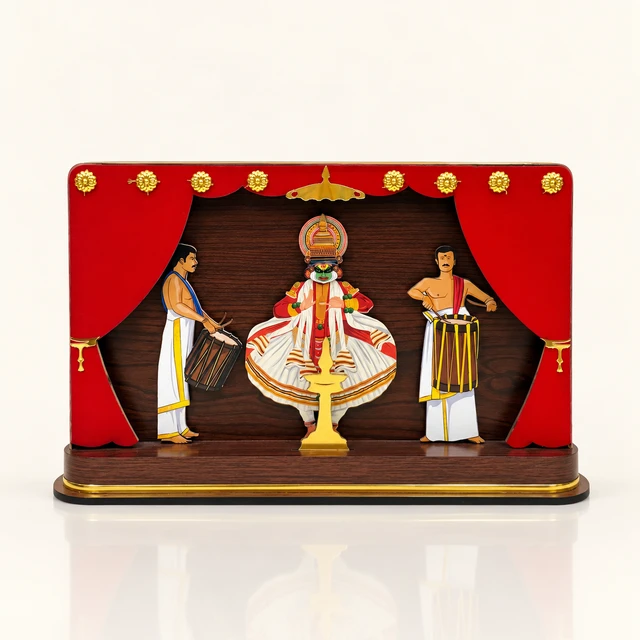 MDF Kathakali Stage Table Showpiece, 8.5 Inches High