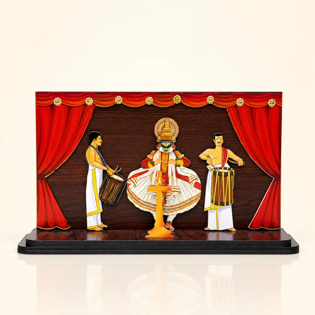 MDF Kathakali Stage Table Showpiece, 8 Inches High