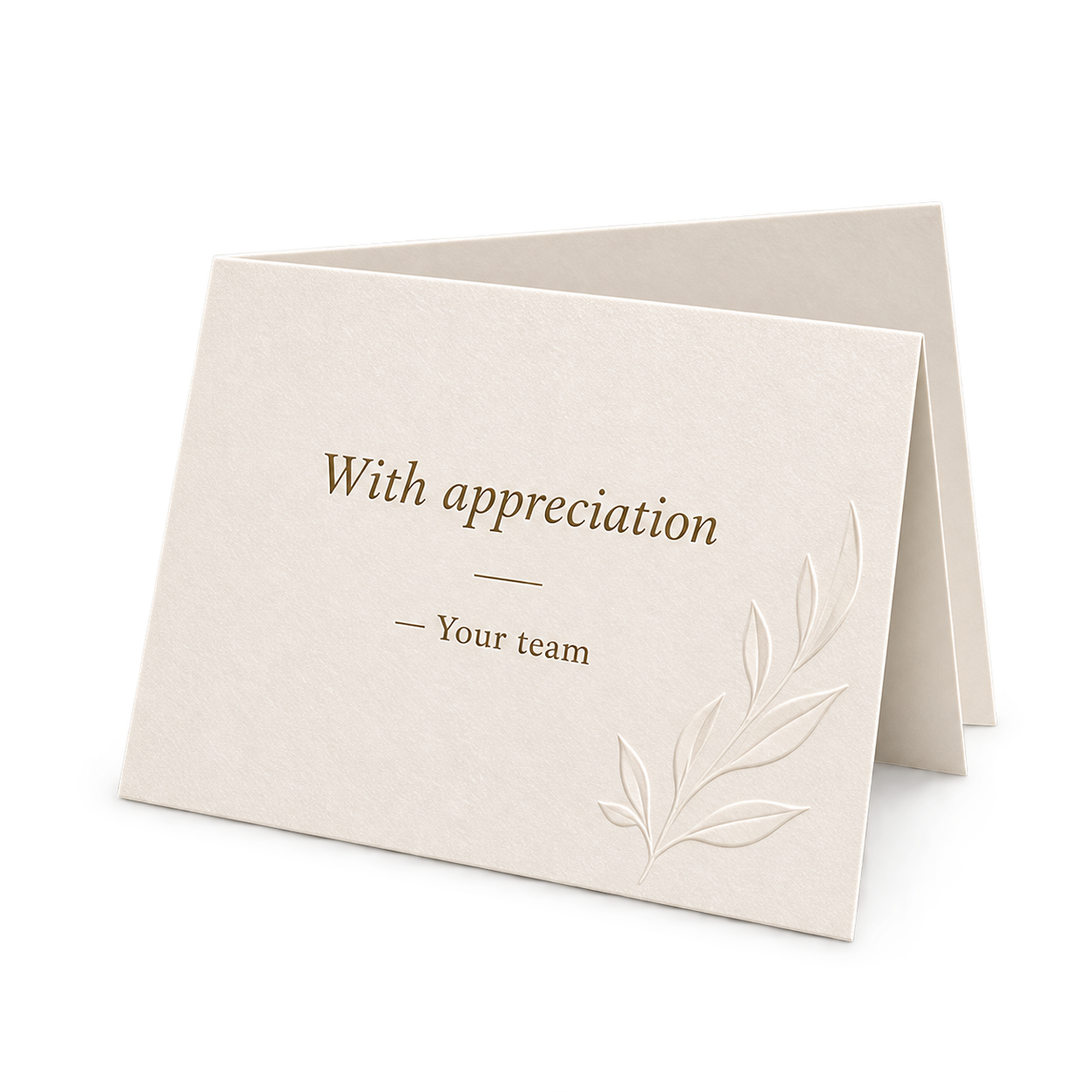 Pearl Studio appreciation message card