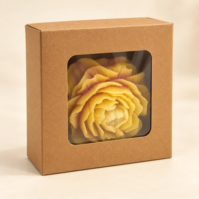 Yellow Rose Candle in a Window Presentation Box — featured view