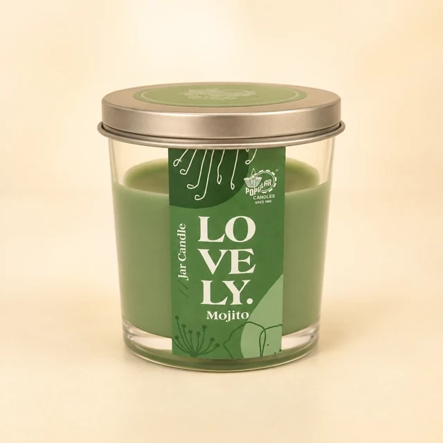 Mojito Label Jar Candle, 3 × 3 × 3 Inch — featured view