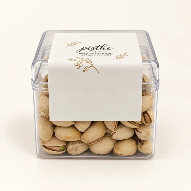 Pistachios in a Medium Clear Square Box — featured view